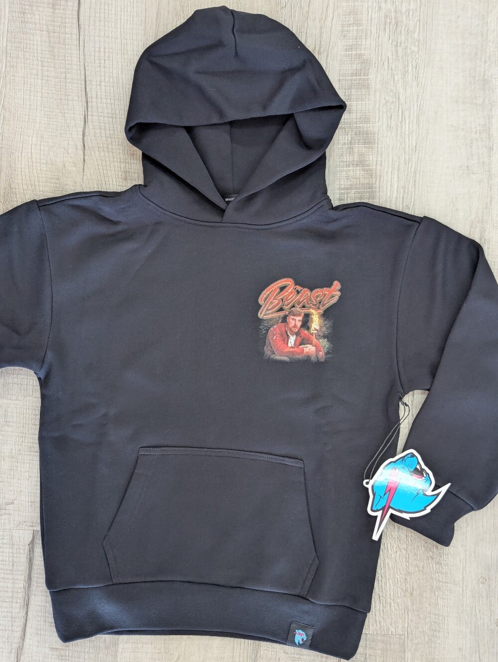 Mr.Beast Kid Hoodie Printed Back Size 10Y
